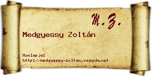 Medgyessy Zoltán névjegykártya